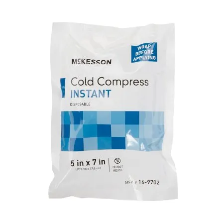 McKesson - 16-9702 - Instant Cold Pack General Purpose 5 X 7 Inch Plastic / Calcium Ammonium Nitrate / Water Disposable
