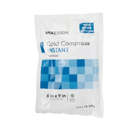McKesson - 16-9703 - Instant Cold Pack General Purpose 6 X 9 Inch Plastic / Calcium Ammonium Nitrate / Water Disposable