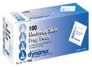 Dynarex - 1508 - Electrode Skin Prep Pad Dynarex 70% Strength Isopropyl Alcohol Individual Packet Nonsterile