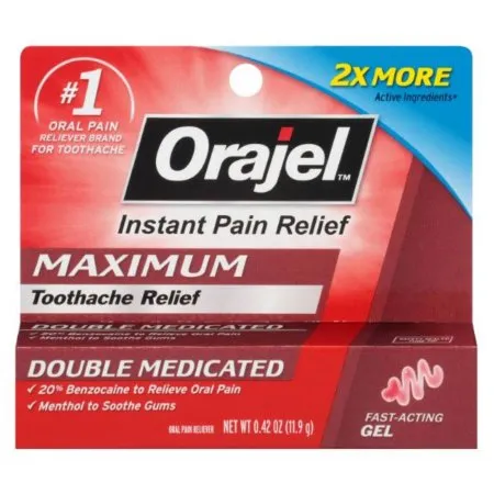 Dennison Pharmaceuticals - Orajel - 10310028313 - Oral Pain Relief Orajel 20% Strength Benzocaine Oral Gel 0.42 oz.