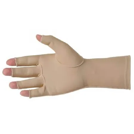 Patterson medical - Edema Gloves 2 - A571201 - Compression Gloves Edema Gloves 2 Open Finger X-Small Over-the-Wrist Length Left Hand Lycra / Spandex