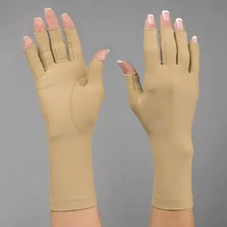 Patterson medical - Rolyan - 519002 - Compression Gloves Rolyan Full Finger Medium Over-the-Wrist Length Hand Specific Pair Lycra / Spandex