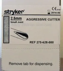 Stryker - 0275628000 - Resection Shaver Blade Stryker Small Joint Stainless Steel Sterile Disposable Individually Wrapped