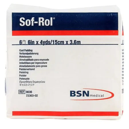 BSN Medical - Sof-Rol - 9036 - Sof Rol Cast Padding Undercast Sof Rol 6 Inch X 4 Yard Rayon NonSterile