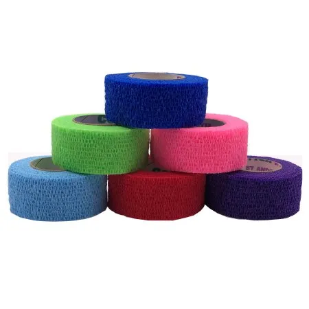 Andover Coated Products - Co-Flex·Med - 7100CP - Cohesive Bandage Co-Flex·Med 1 Inch X 5 Yard Self-Adherent Closure Neon Pink / Blue / Purple / Light Blue / Neon Green / Red NonSterile 16 lbs. Tensile Strength