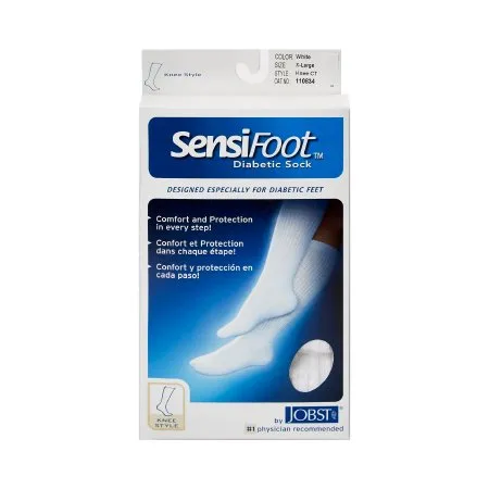 BSN Medical - JOBST Sensifoot - 110834 - Diabetic Compression Socks JOBST Sensifoot Knee High X-Large White Closed Toe