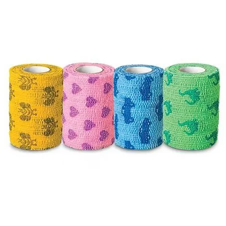 Andover Healthcare - CoFlex NL - 5200KP-036 - Andover Coated Products  Cohesive Bandage  2 Inch X 5 Yard Self Adherent Closure Kid Design (Assorted Print) NonSterile 12 lbs. Tensile Strength