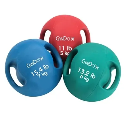 Fabrication Enterprises - CanDo - From: 10-3280 To: 10-3288 -  Molded Dual Handle Medicine Ball 6.6 lb (3 kg)