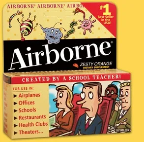 Knight Mcdowell Labs - Airborne - 64786510001 - Cold and Cough Relief Airborne 100 mg - 10 mg Strength Tablet 10 per Box