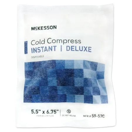 McKesson - 59-57C - Deluxe Instant Cold Pack Deluxe General Purpose Small 5 1/2 X 6 3/4 Inch Fabric / Calcium Ammonium Nitrate / Water Disposable