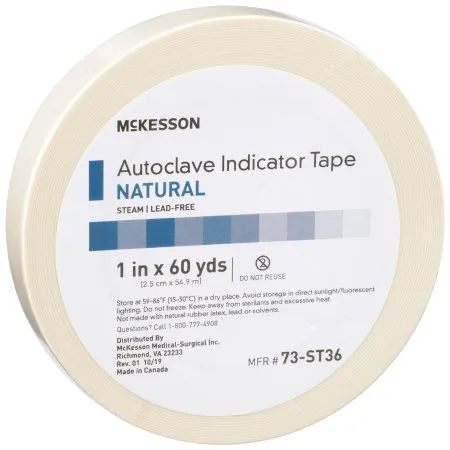 McKesson - From: 73-ST36 To: 73-ST48 - Steam Indicator Tape 1 Inch X 60 Yard Steam