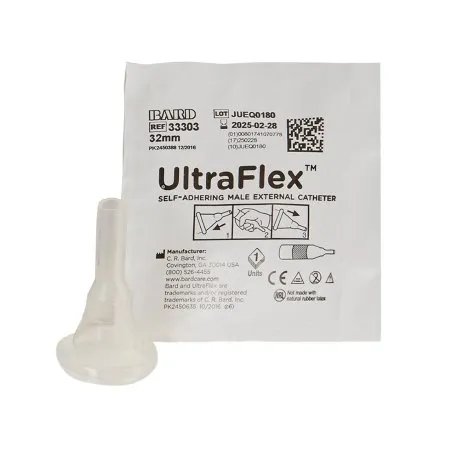Bard Rochester - UltraFlex - 33303 - Male External Catheter, Self Adhering, , Intermediate, 32mm, 30/bx