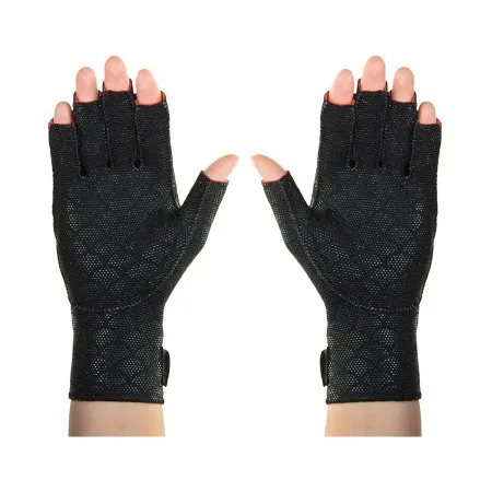 Patterson medical - Thermoskin - 929334 - Arthritis Gloves Thermoskin Open Finger Medium Over-the-Wrist Length Hand Specific Pair Fabric / Trioxon