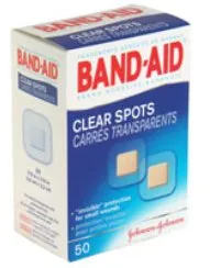 J&J - Band-Aid - 38137004708 - Adhesive Spot Bandage Band-Aid 7/8 X 7/8 Inch Plastic Round Clear Sterile