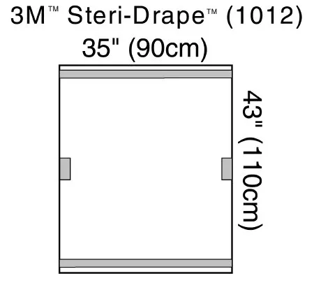 3M - From: 1013 To: 1013 - Fluoroscope Drape, Transparent, 2 Adhesive Strips & 2 Adhesive Patches