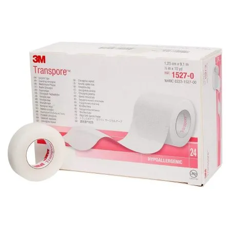 3M - 1527-0 - Transpore Medical Tape Transpore Transparent 1/2 Inch X 10 Yard Plastic NonSterile