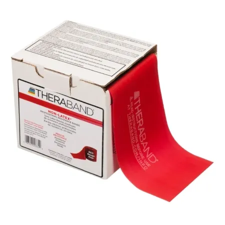 Patterson medical - TheraBand - 92717901 - Exercise Resistance Band TheraBand Red 4 Inch X 25 Yard Medium Resistance