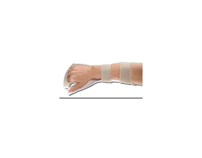 Alimed - 2970003638 - Resting Pan Mitt Hand Splint Alimed Deluxe Thermoplastic Right Hand White Medium
