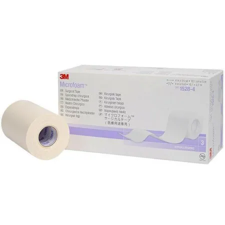 3M - 1528-4 - Microfoam Medical Tape Microfoam White 4 Inch X 5 1/2 Yard Elastic / Foam NonSterile