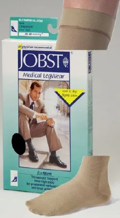 Bsn Medical - Jobst For Men Dress - 110780 - Compression Socks Jobst For Men Dress Knee High Small Black Closed Toe