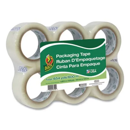 Duck - DUC-240054 - Commercial Grade Packaging Tape, 3 Core, 1.88 X 109 Yds, Clear, 6/pack