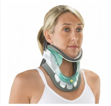 DJO DJOrthopedics - Aspen Vista - 79-83380 - DJO  Rigid Cervical Collar with Replacement Pads  Preformed Adult One Size Fits Most Two Piece / Trachea Opening Adjustable Height 13 to 19 Inch Neck Circumference