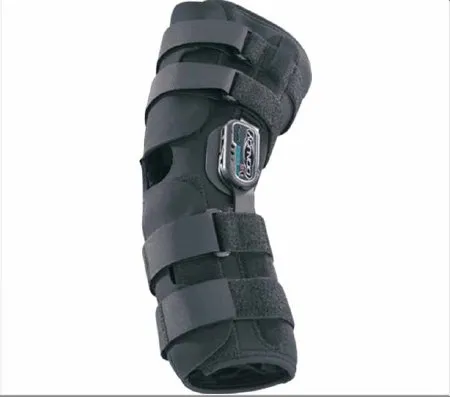DJO - DonJoy Playmaker Standard - 11-0558-3 - Knee Brace DonJoy Playmaker Standard Medium Pull-On / Hook and Loop Strap Closure 18-1/2 to 21 Inch Thigh Circumference / 14 to 15 Inch Knee Center Circumference / 14 to 16 Inch Calf Circumference Left or Righ