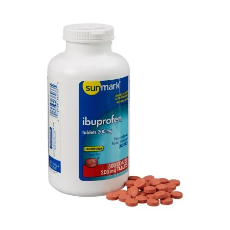 McKesson - sunmark - 49348070614 - Pain Relief sunmark 200 mg Strength Ibuprofen Tablet 500 per Bottle