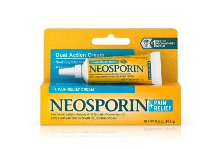 J&J - 512382900 - Neosporin + Pain ReliefFirst Aid Antibiotic with Pain Relief Neosporin + Pain Relief Cream 0.5 oz. Tube