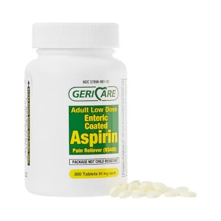 Geri-Care - 981-30-GCP - Pain Relief Geri-Care 81 mg Strength Aspirin Tablet 300 per Bottle