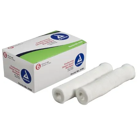 Dynarex - From: 3102 To: 3113 - Conforming Bandage 6 Inch X 4.1 Yard 6 per Pack NonSterile 1 Ply Roll Shape