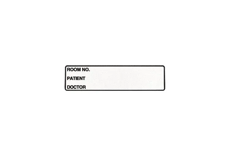 Carstens - Wide-Trak - 1655-01 - Pre-Printed Label Wide-Trak Chart Tab White Paper Room No_Paitent_Doctor_ Black Patient Information 1-1/2 X 4 Inch