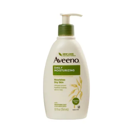 J & J Healthcare Systems - Aveeno - 10381370036002 - J&J  Hand and Body Moisturizer  12 oz. Pump Bottle Unscented Lotion