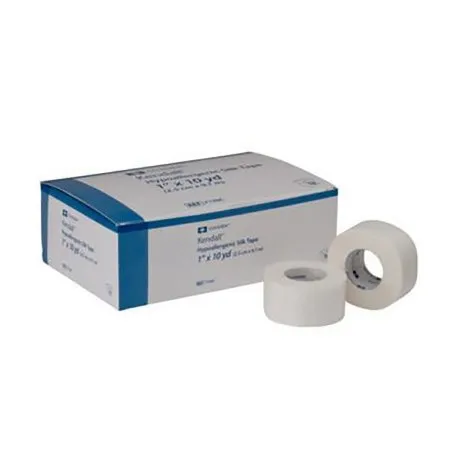 Cardinal - Kendall Hypoallergenic Silk - From: 7137C To: 7139C -  Hypoallergenic Medical Tape  White 2 Inch X 10 Yard Silk Like Cloth NonSterile