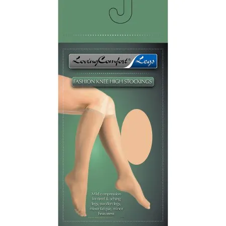 Scott Specialties - Loving Comfort - 1648-BLA-MD - Compression Stocking Loving Comfort Knee High Medium Black Closed Toe