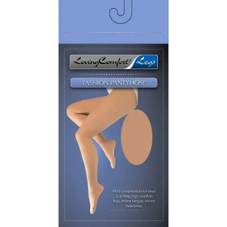 Scott Specialties - Loving Comfort - From: 1650-BEI-MD To: 1650-BLA-XT -  1650 BEI MD Compression Pantyhose  Waist High Medium Beige Closed Toe