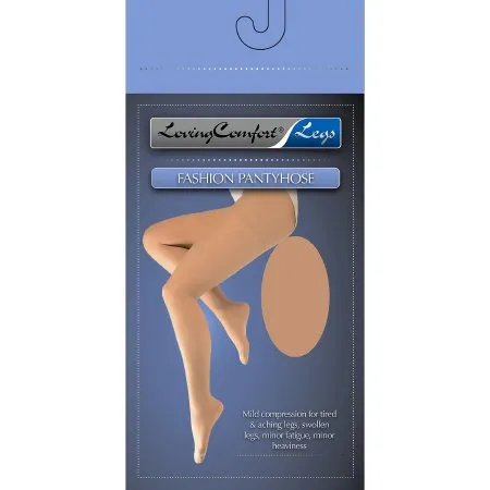 Scott Specialties - Loving Comfort - From: 1657-BEI-Q To: 1659-BLA-QN -  1657 BEI Q Compression Pantyhose  Waist High Queen Beige Closed Toe