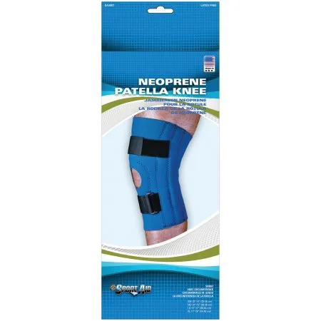 Scott Specialties - Sport-Aid - From: SA9067 BLU 2XL To: SA9067 BLU LG - Sport Aid Knee Sleeve Sport Aid Large 15 to 17 Inch Knee Circumference 12 1/2 Inch Length Left or Right Knee