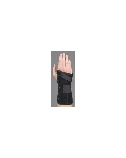 Medical Specialties - Wrist Lacer - 223925 - Wrist Brace Wrist Lacer Aluminum / Felt / Suede Left Hand Black Large