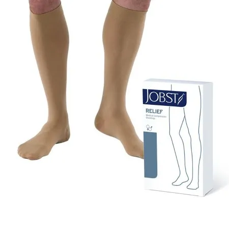 BSN Medical - JOBST Relief - 114808 - Compression Stocking JOBST Relief Knee High Large Beige Closed Toe