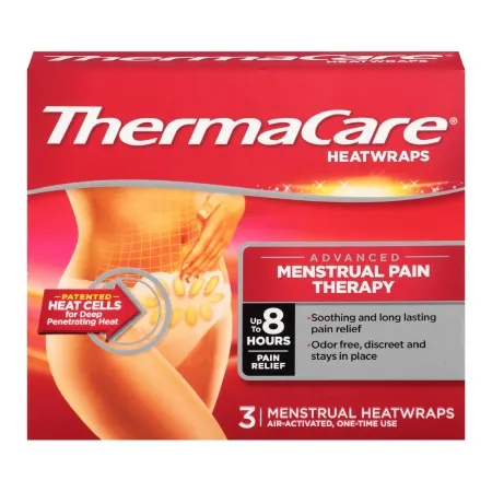 Glaxo Consumer Products - ThermaCare HeatWraps Menstrual Pain - 302002 - Instant Hot Patch ThermaCare HeatWraps Menstrual Pain Abdomen One Size Fits Most Nonwoven Material Cover Disposable