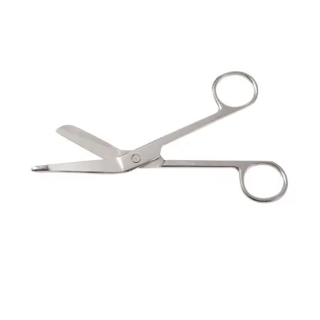 Mabis Healthcare - Precision - 25-702-000 - Bandage Scissors Precision Lister 5-1/2 Inch Length Stainless Steel Finger Ring Handle Angled Blunt Tip / Blunt Tip