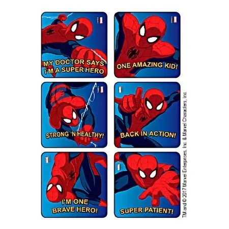 Medibadge - Kids Love Stickers - 2502 - Kids Love Stickers 90 per Roll Spider-Man Strong n Healthy Sticker 2-1/2 Inch