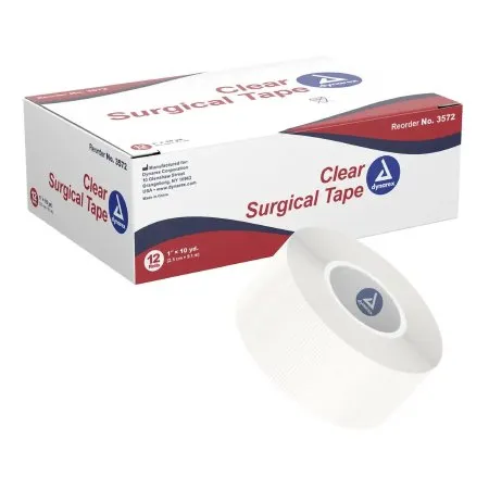 Dynarex - From: 3572 To: 3574 - Medical Tape Transparent 1 Inch X 10 Yard Adhesive NonSterile