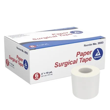 Dynarex - 3553 - Medical Tape White 2 Inch X 10 Yard Paper NonSterile