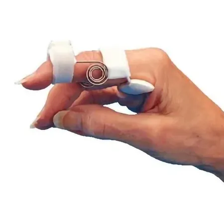 Patterson medical - LMB - 708000 - Finger Extension Splint LMB Size A Distal Strap Left or Right Hand Silver / White