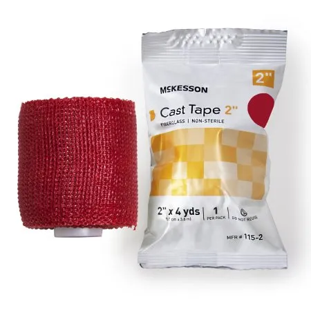 McKesson - From: 115-2A To: 115-3B - Cast Tape 2 Inch X 12 Foot Fiberglass Red