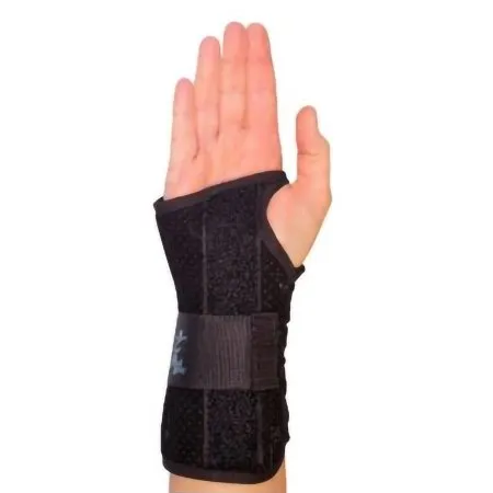 Medical Specialties - Wrist Lacer - 223935 - Wrist Brace Wrist Lacer Aluminum / Felt / Suede Right Hand Black Large