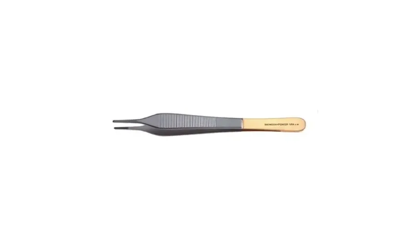 V. Mueller - From: 32-0500 To: 32-0501 - Snowden Pencer Diamond Points Forceps Snowden Pencer Diamond Points Adson 4 3/4 Inch Length Stainless Steel / Tungsten Carbide NonSterile Straight Serrated Tips with 1 X 2 Teeth