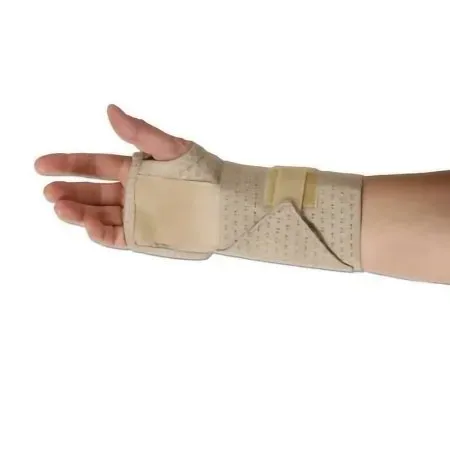 Patterson medical - Core Ambidextrous - 567163 - Cock-Up Wrist Brace Core Ambidextrous Elastic Left or Right Hand Beige Large